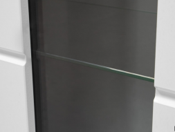 Милан шкаф-витрина ШК-17 универсальный сонома/ белый глянец